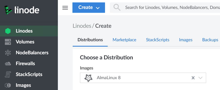AlmaLinux on Linode